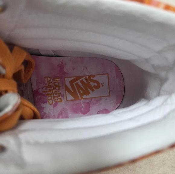 Vans "Collina Strada" SK8-Hi 38 DX Orange & Wht Hightop Sneaker Men's 9.5 Wms 11 - Picture 5 of 7
